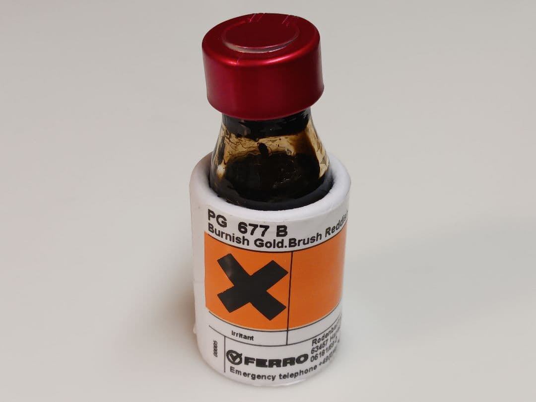 金液マット金金彩チャイナペイントポーセリンペインティング