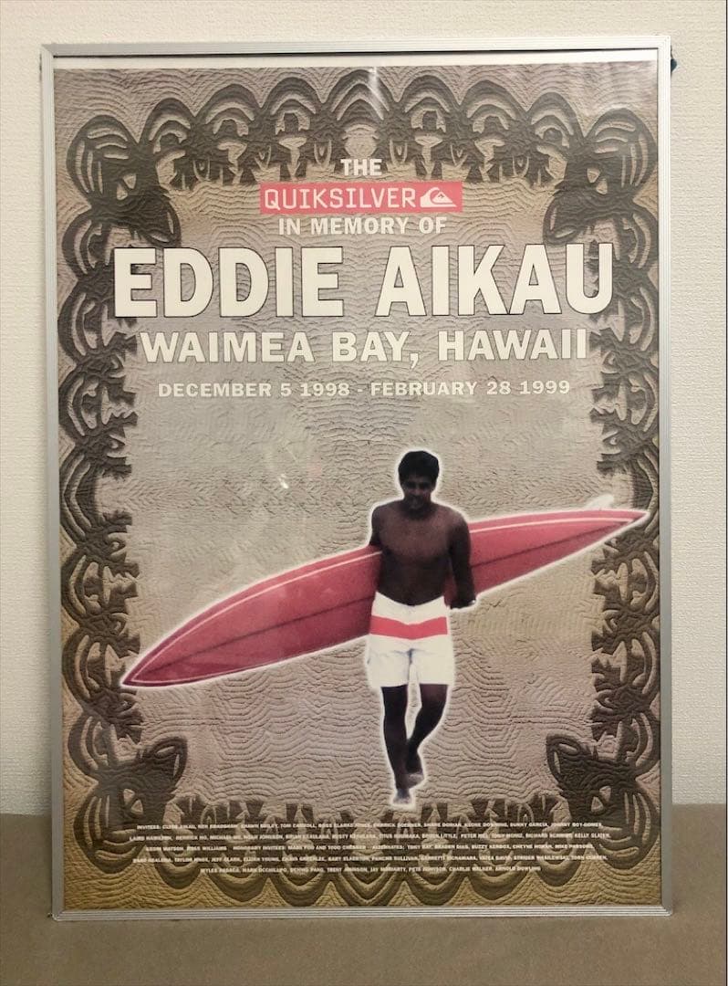 EDDIE AIKAU 激レアポスター 2015 Mint Original Eddie Aikau Waimea Hawaii Big Wave Surfing