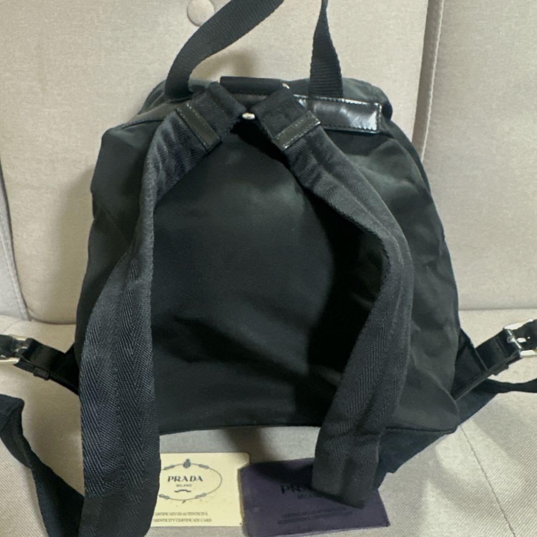 美品PRADA プラダ リュックサック デイパック レディースブラック巾着