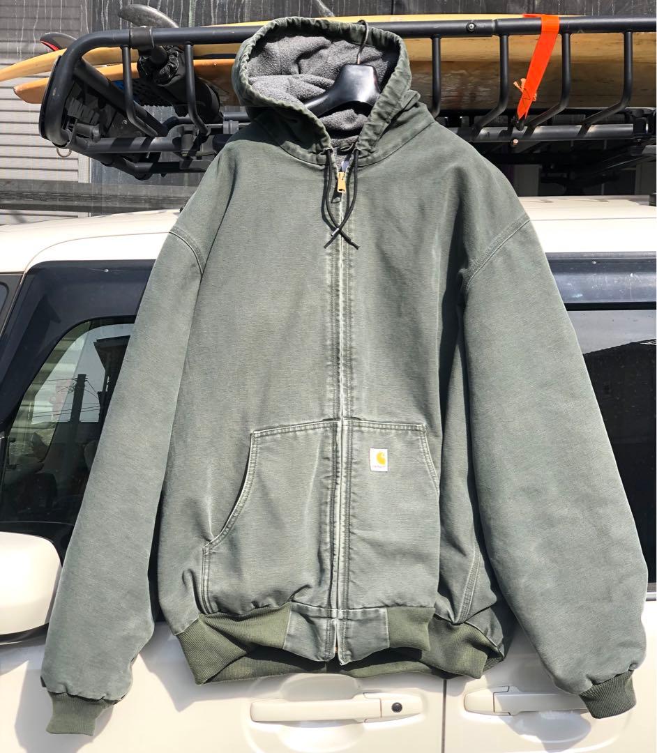 焼*ー様 レア！Carhartt アクティブジャケット モスグリーン　グレーフリ 中古・古着通販】CarHartt (カーハート) アクティブジャケット モス
