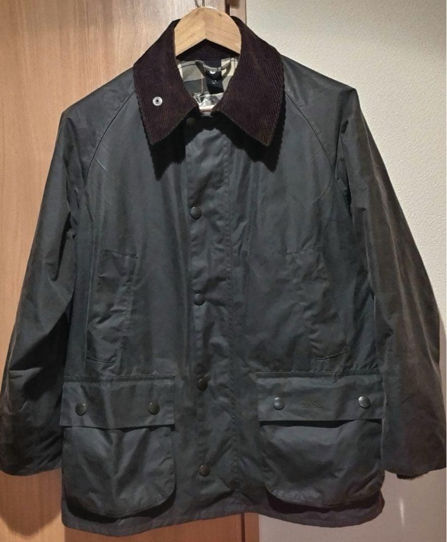 美品】Barbourバブアービデイル セージグリーン 38 レギュラーフィット