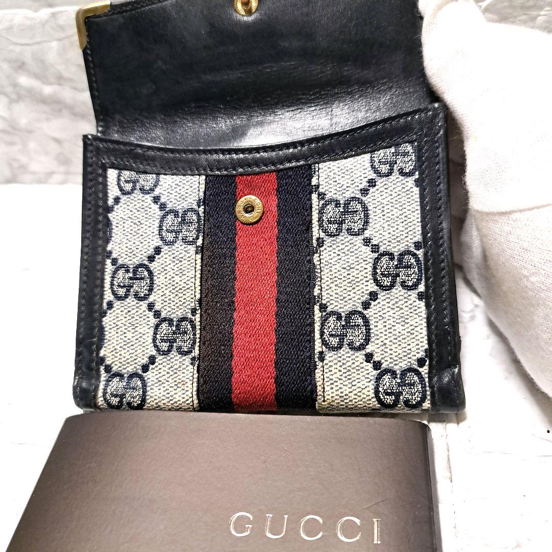 ✨️美品✨️人気✨️希少✨️オールドグッチ GG留め具シェリー折財布
