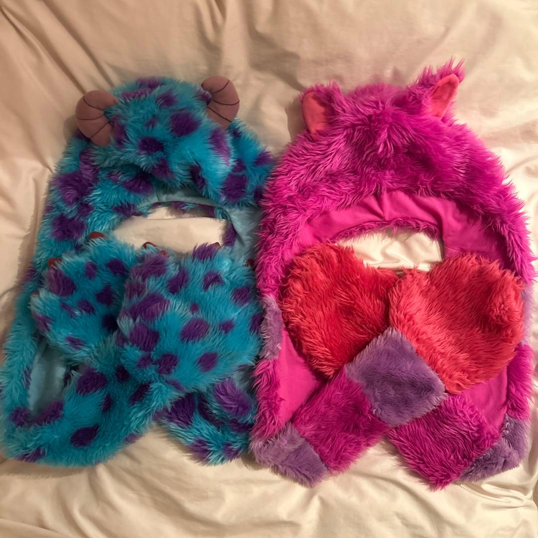 ディズニー　Disney マフラーキャップ　チシャ猫　サリー　ファンキャップ ディズニー Disney マフラーキャップ チシャ猫 サリー ファンキャップ