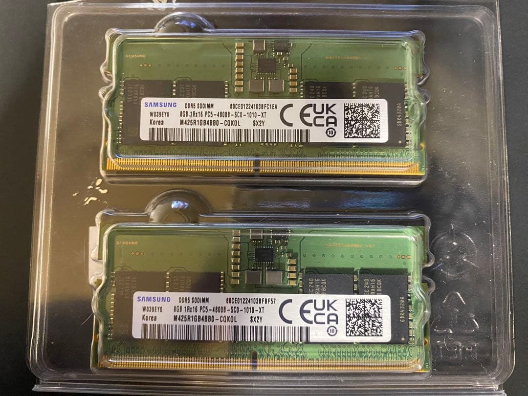 a*9様 SAMSUNG DDR5SODIMM 8GB PC5-4800ノート用 Samsung 8GB DDR5 5600MHz PC5-44800 CL46 SODIMM 1Rx16 Single Rank