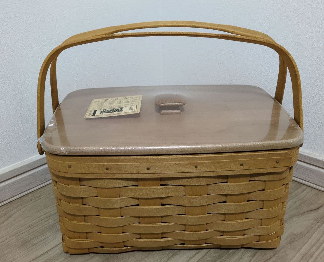 【新品未使用】ロンガーバーガー　バスケット　ランチボックス ロンガバーガー/Longaberger バスケット 大【1a】 かご カントリー