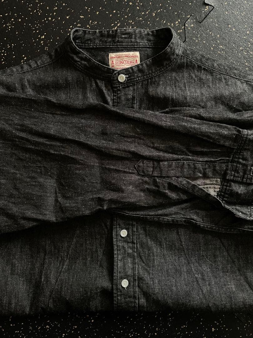 boncoura バンドカラーシャツ　コットンリネン Band Collar Shirt Cotton Linen off white – BONCOURA Official