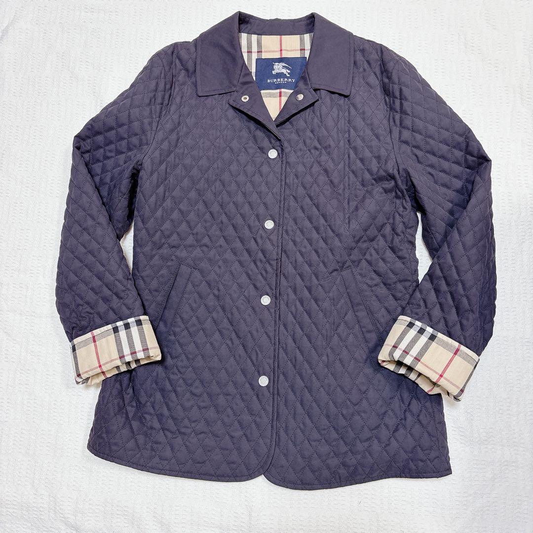 BURBERRY LONDON ノバチェック キルティングジャケット Mブラック