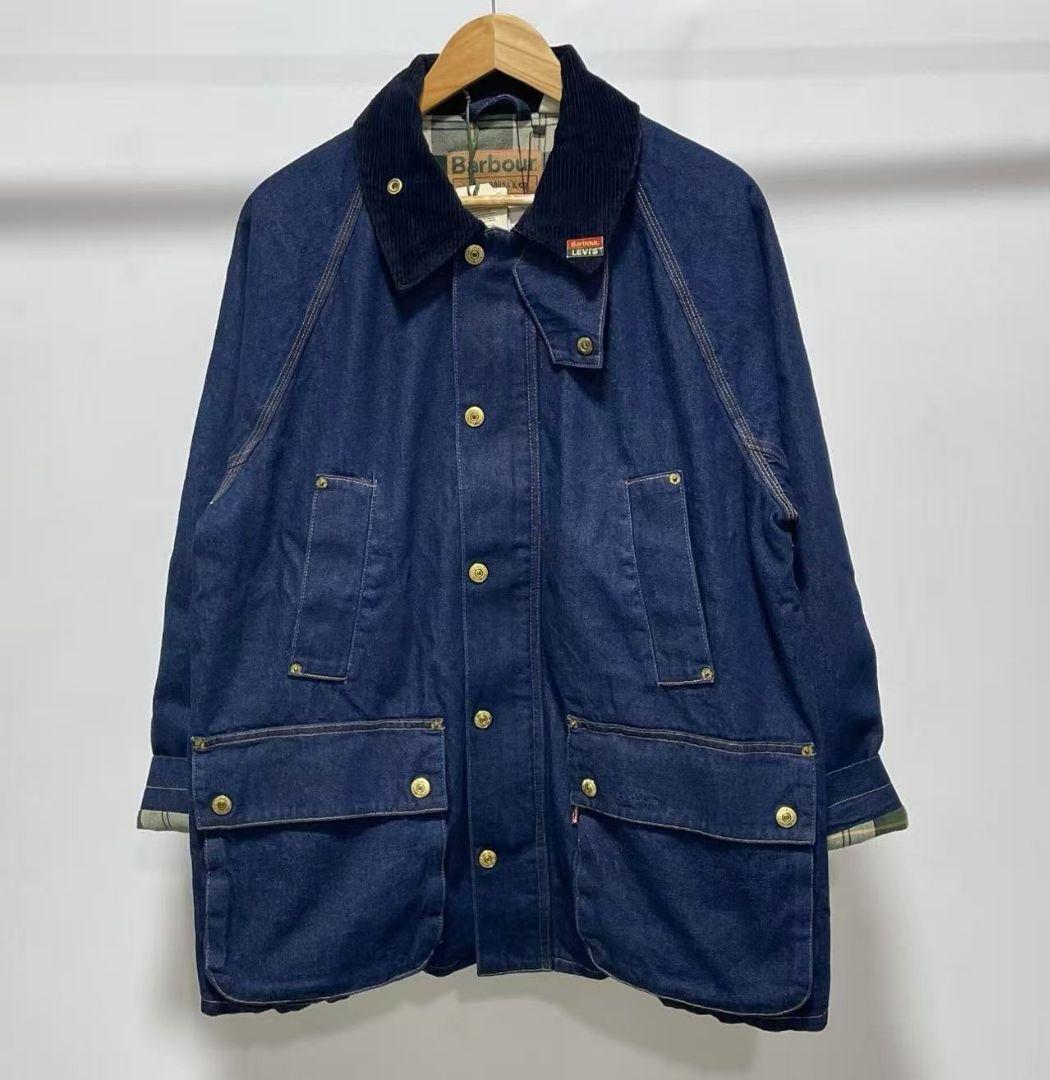 Barbour*Levi ネイビー デニム カバーオール S - メルカリ