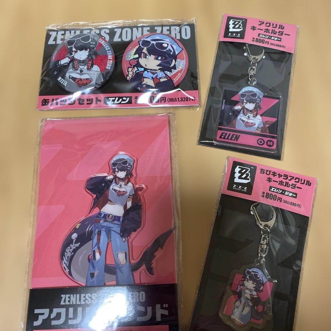 4点 エレン ジョー ファミマ限定 ゼンゼロ アクスタアクキー缶バッジ