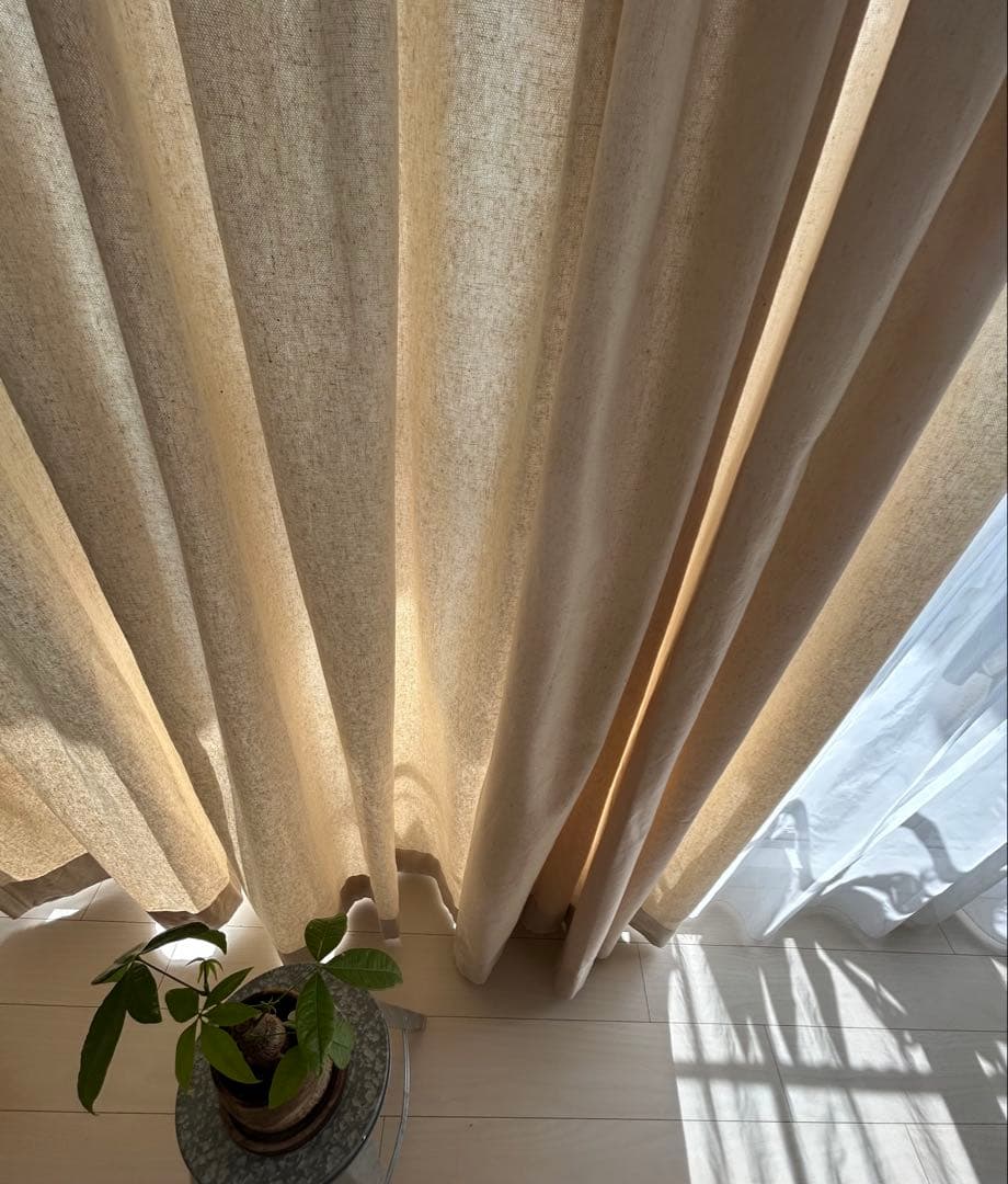 《最終値下げ》momo natural モモナチュラル リネンカーテン　2枚組