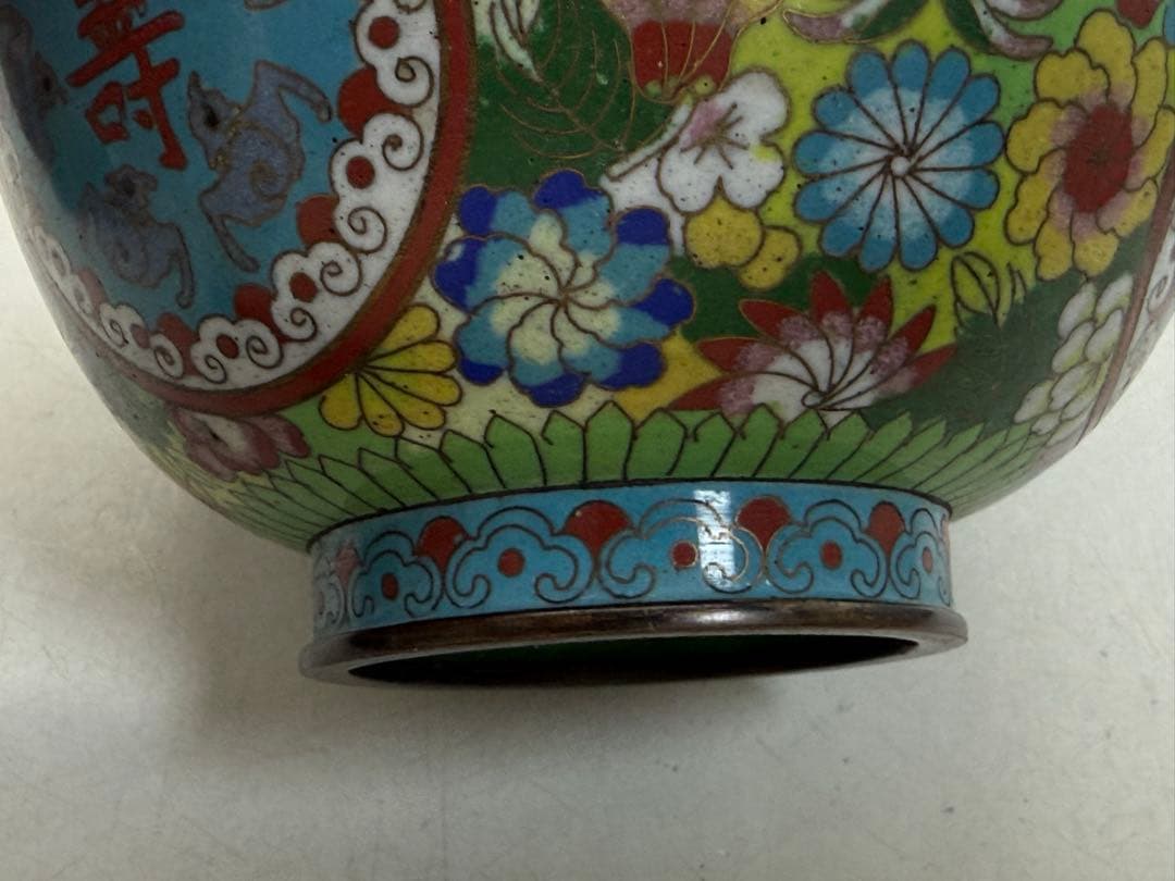 中国 民国期 七宝焼 福禄寿碗1対 景泰藍 送料込み251217 - メルカリ