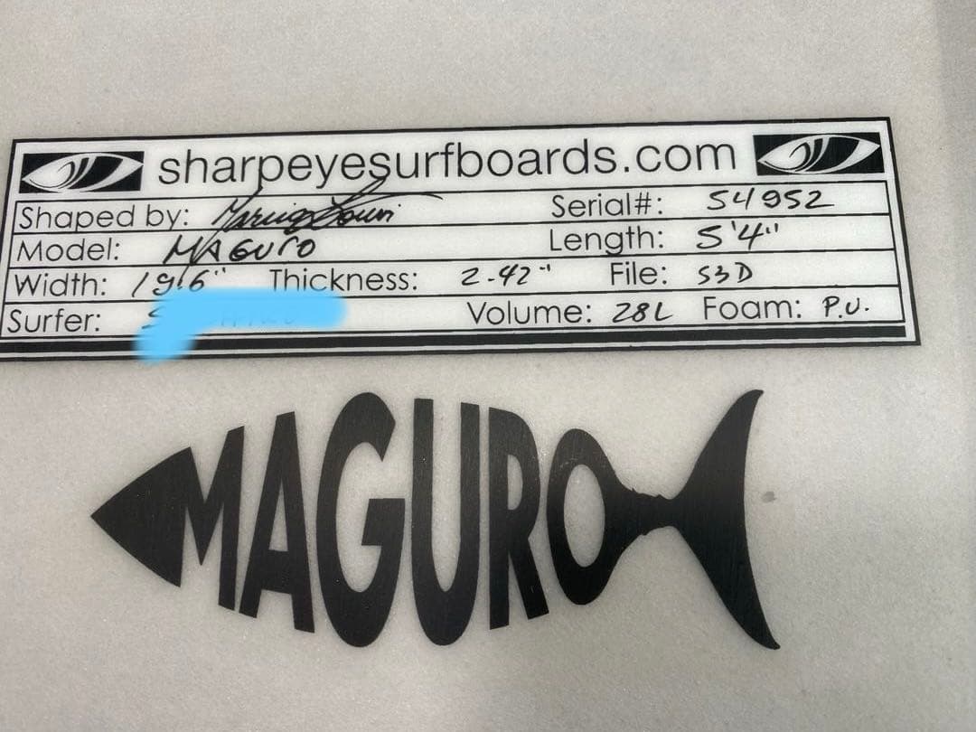 ⭐️手渡し限定SHARP EYE MAGURO フィッシュクワッド5'4 - メルカリ