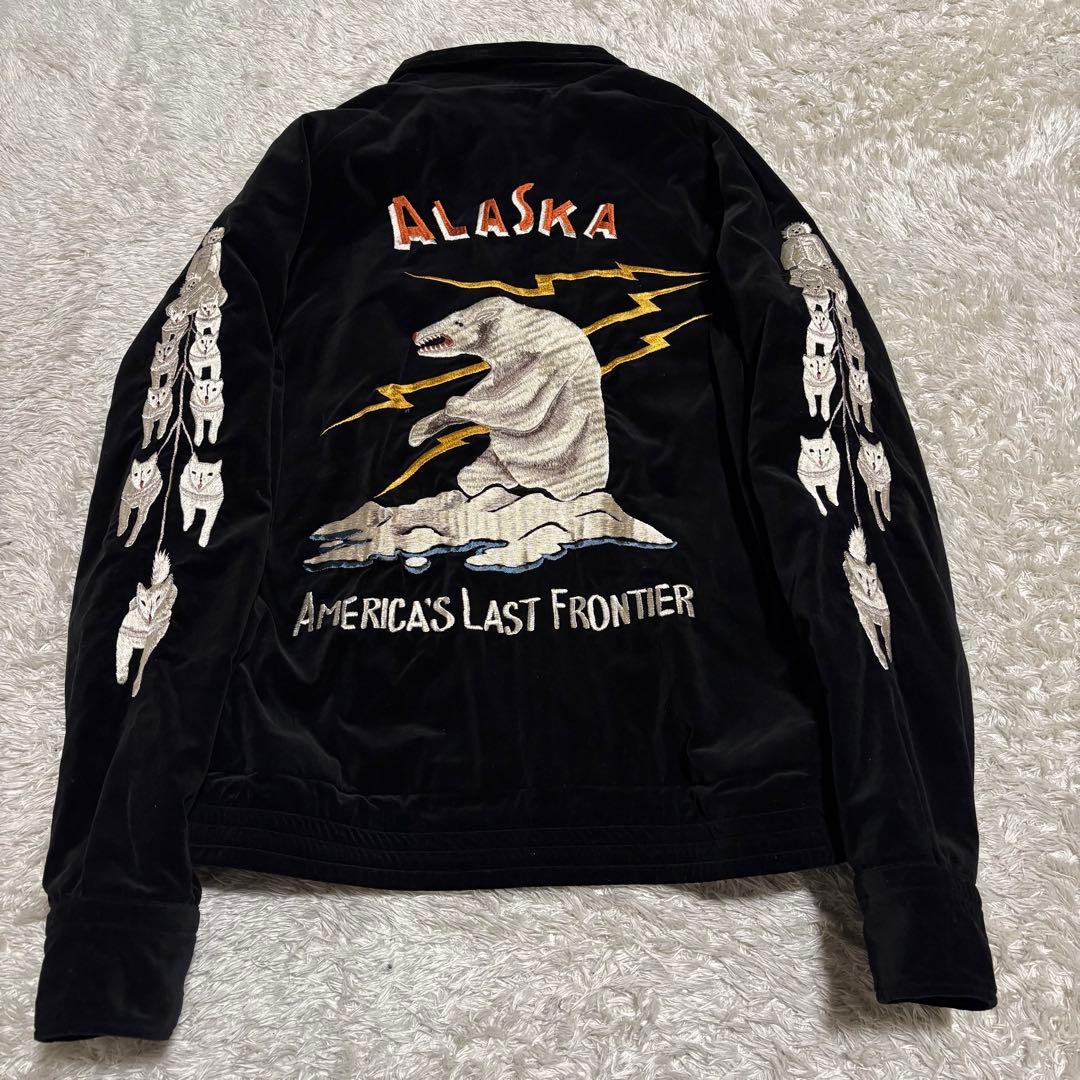 港商スペシャル 限定モデル テーラー東洋 アラスカ スカジャン リバーシブル 東洋スカジャン・港商SPECIAL EDITION「ALASKA MAP×EAGLE」サテン