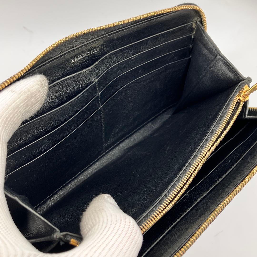 ☆美品☆ バレンシアガ 長財布 エブリデイ ラウンドファスナー レザー