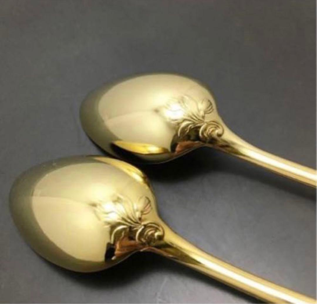 Christofle スプーン 金彩 2本セット - メルカリ