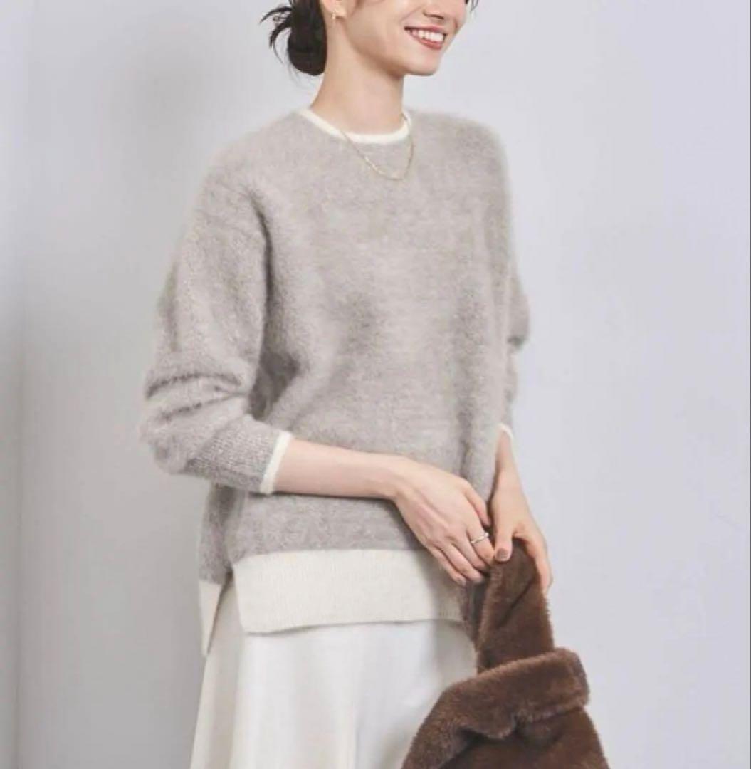 ユナイテッドアローズ　フォックスカシミヤ クルーネックニット 24AW フォックスカシミヤ クルーネック ニット 24FW