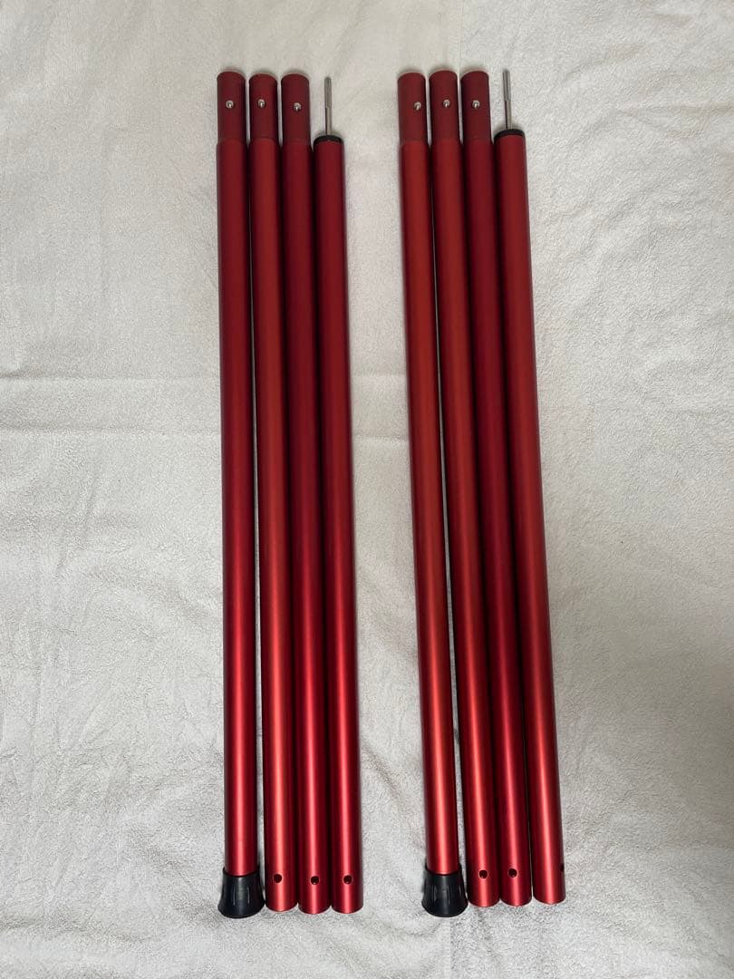※81　おまけ付【中古品】ウイングポールレッド280×2本／スノーピーク スノーピーク (snow peak) テントポール ウイングポールレッド 280cm