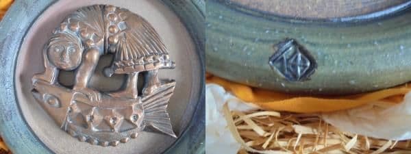 AKa6213 藤平伸 壁飾 魚と少年 共箱 - erikdjones.com