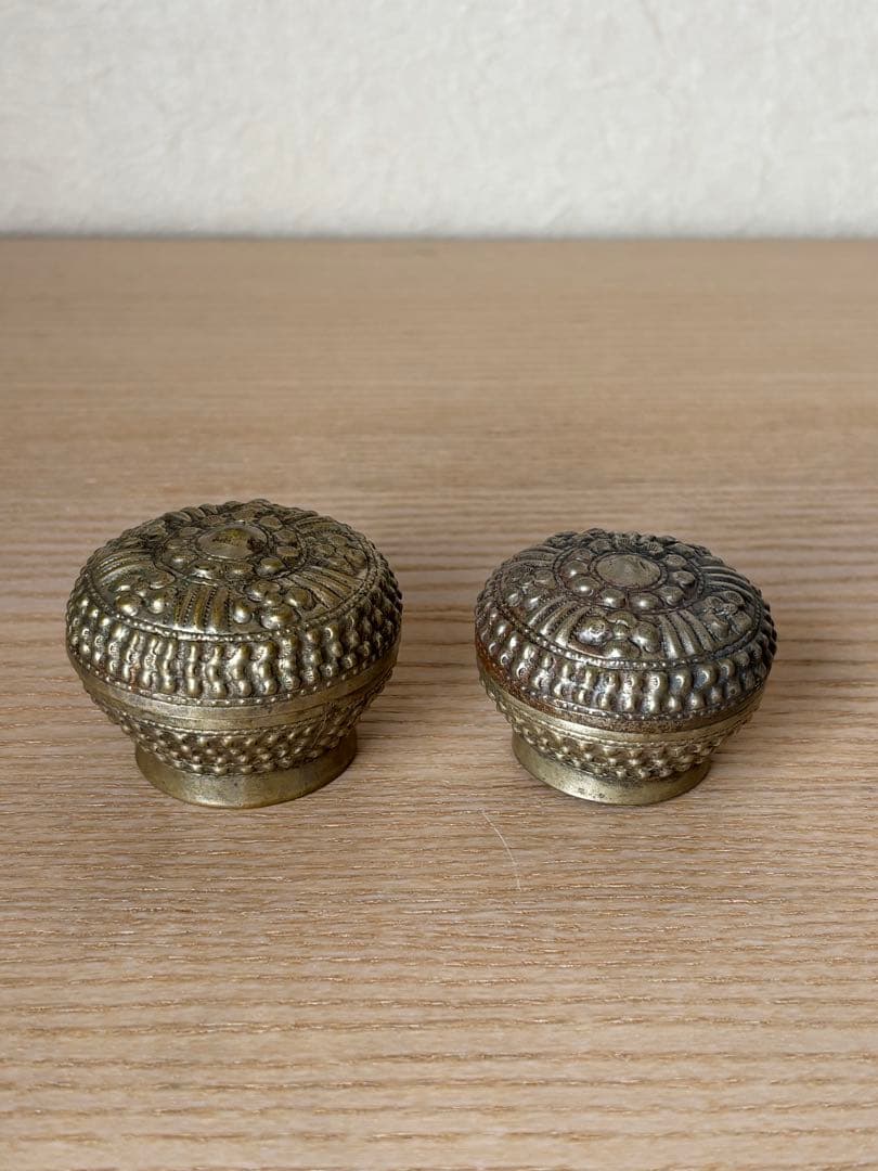 タイ・チェンマイの骨董店で購入した銀製の蓋物 2点セット - メルカリ