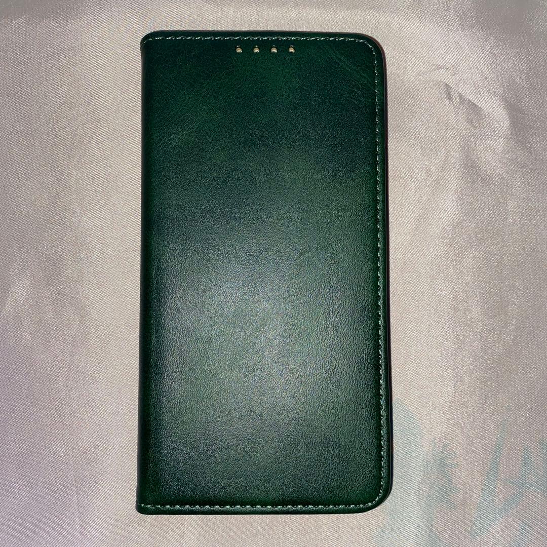 iPhone X/ XS用グリーン手帳型ケース 完全な保護カバー - メルカリ
