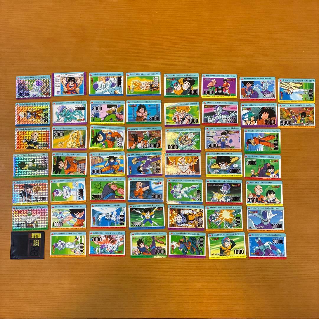 [アマダ] ドラゴンボール　ppカード50枚　キラ6枚含む&スカウタースリープ ドラゴンボール PPカードカードダス当時物キラ＋ノーマルまとめアマダ