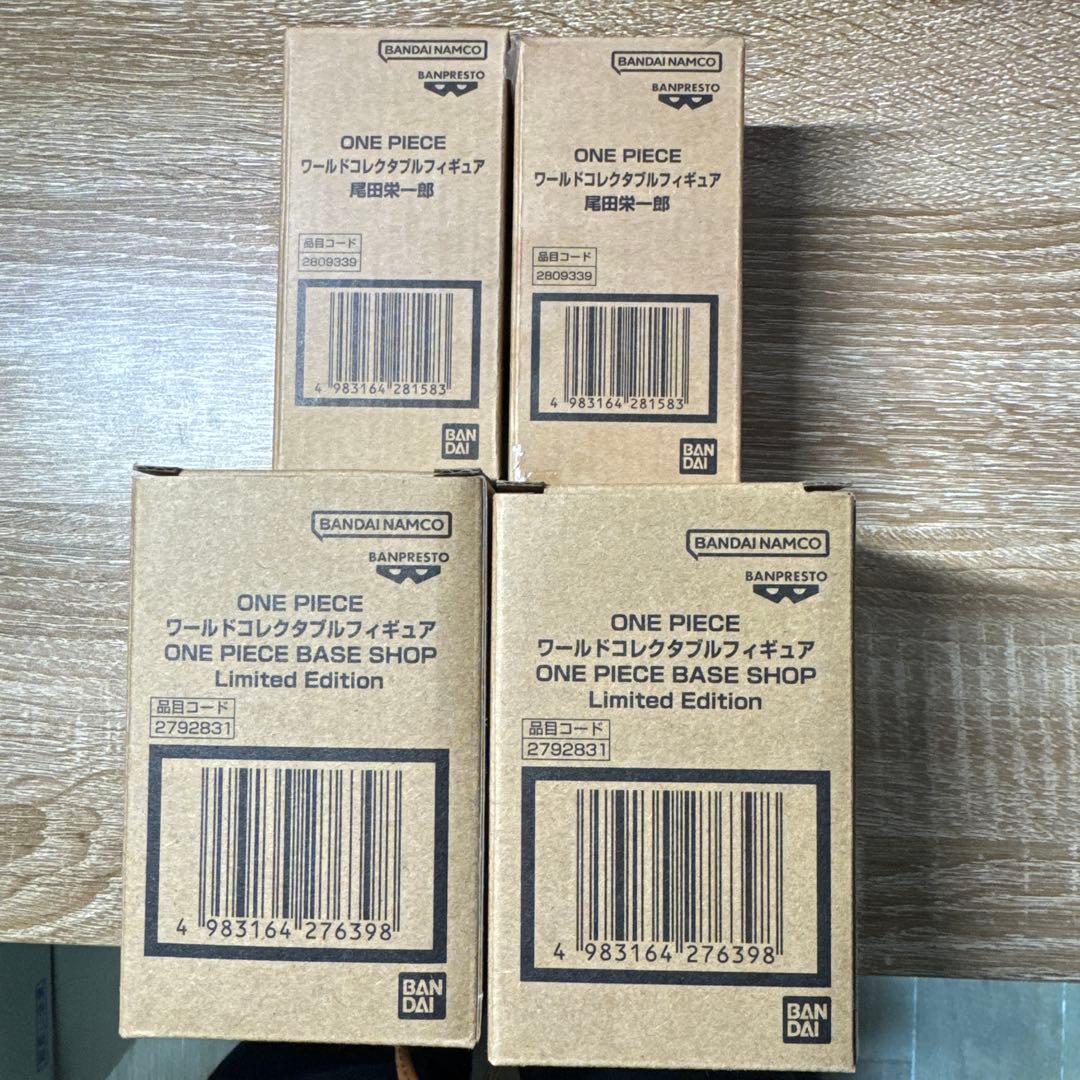 ONE PIECE BASE SHOP ワールドコレクタブルフィギュア4点セット - メルカリ