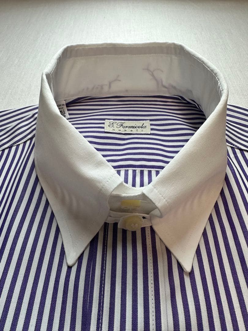 美品クリーニング済】ERRICO FORMICOLAパープルクレリックタブ39