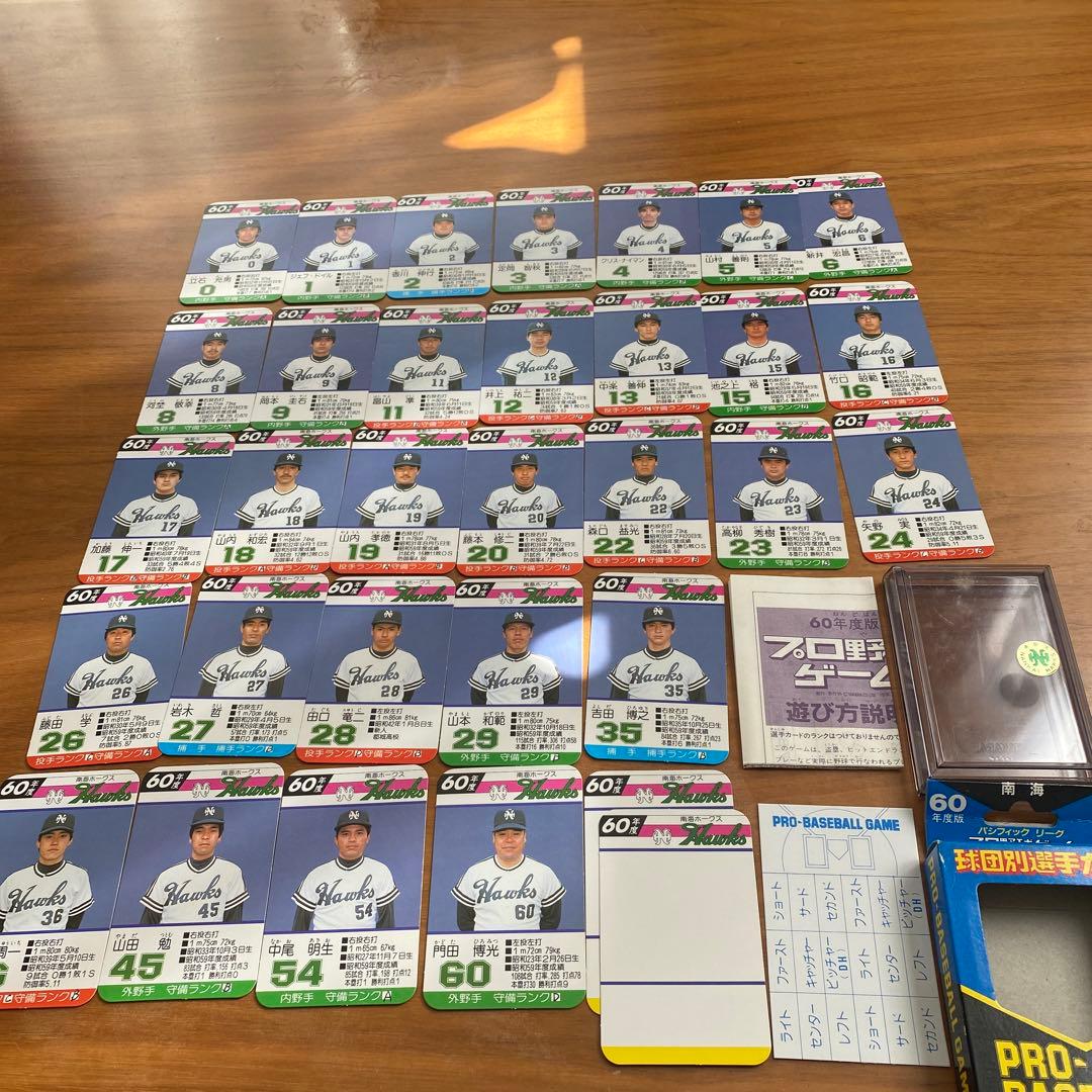 プロ野球ゲーム 球団別選手カード 60年度 南海ホークス タカラ - メルカリ