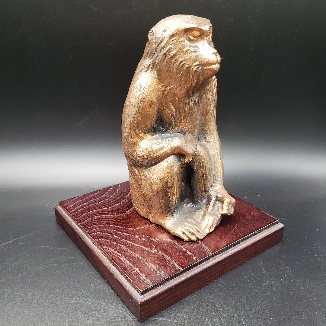 ⑨金属美術工芸品 申置物 猿 サル 銅 堀川恭作 - メルカリ