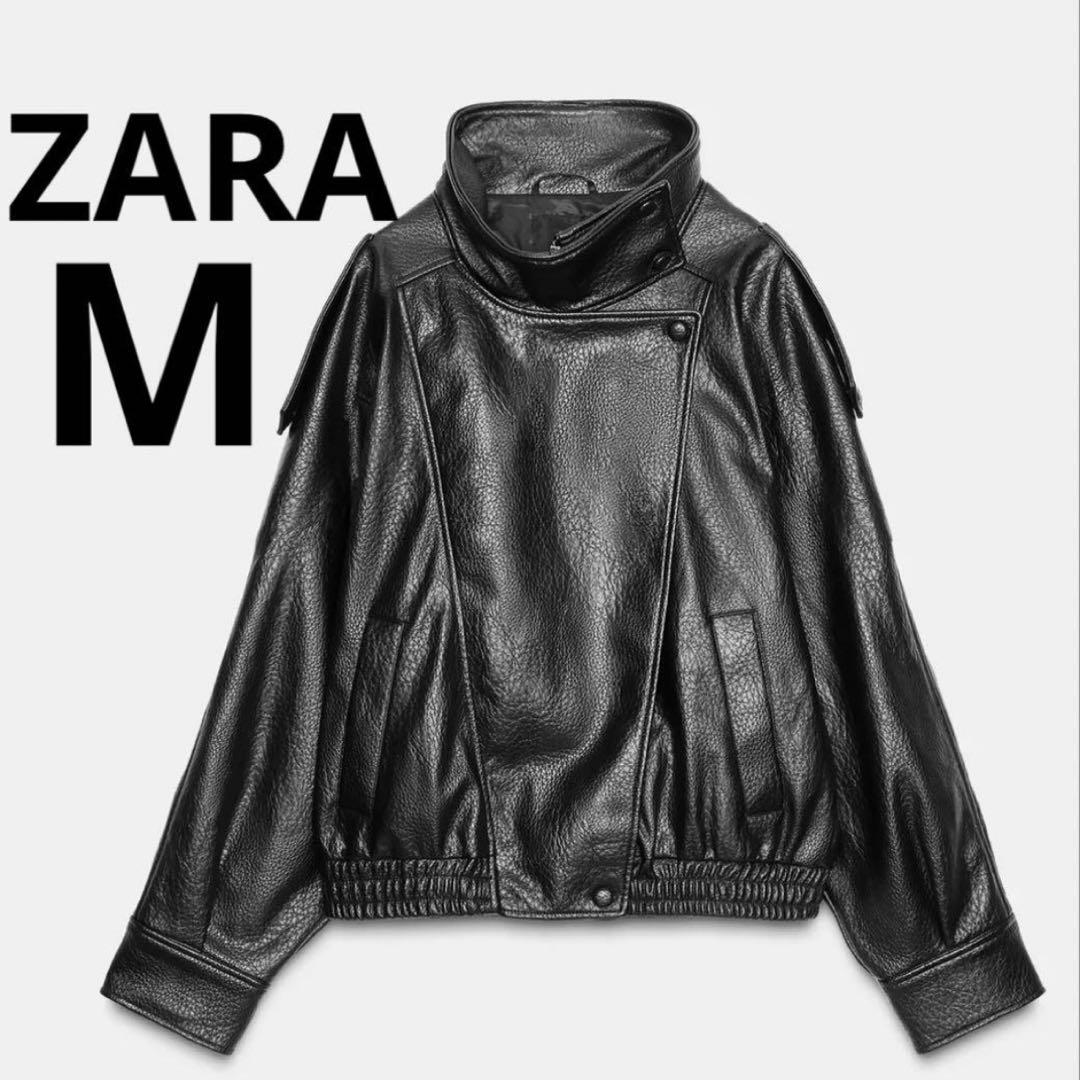 【✨新品未使用】ZARA フェイクレザージャケットMサイズ ysl 超メルカリ市 ZARA フェイクレザージャケット M - メルカリ