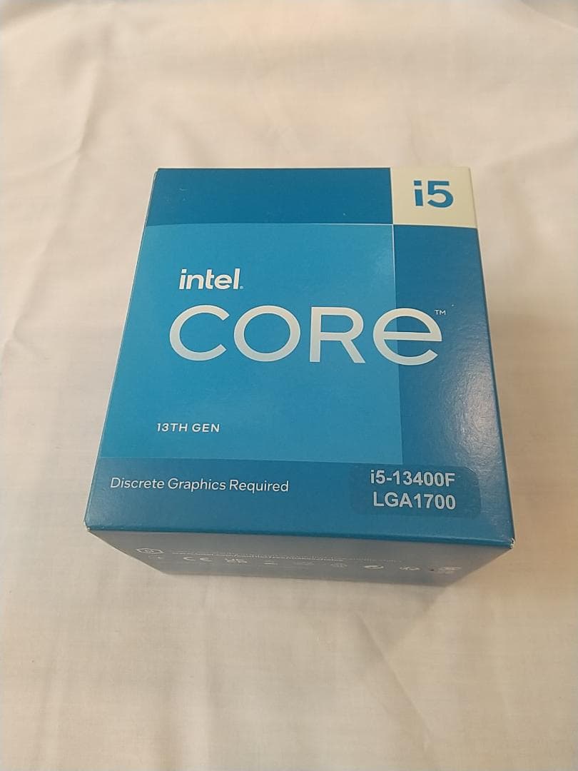 【動作確認済】Intel Core i5-13400F 10コア16スレッド Intel Core i5-13400F Processor, 10 cores, 20MB Cache, up to 4.6