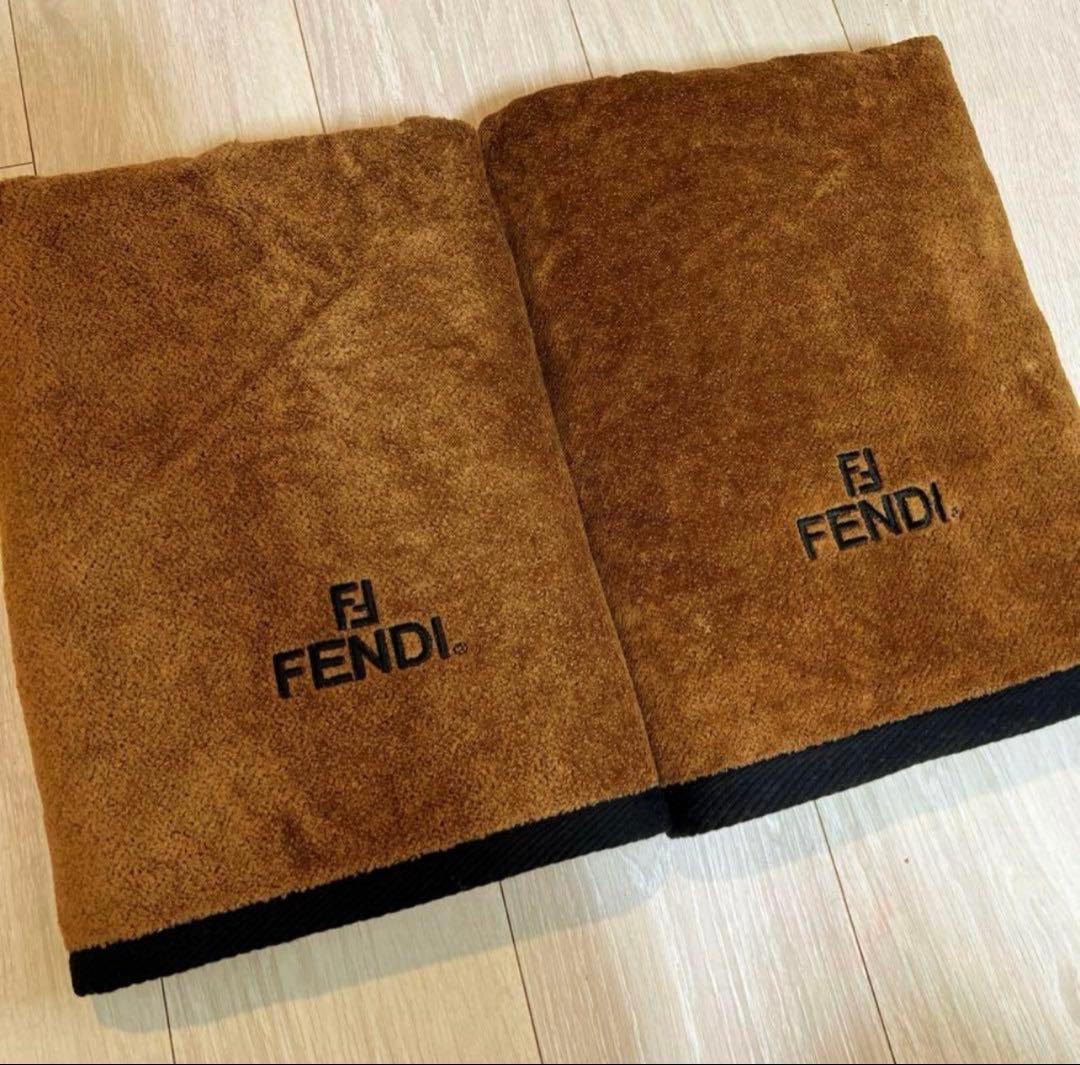 【未使用】 FENDI フェンディ 大判バスタオル　２点セット FENDI - フェンディ タオルセット 新品の通販 by MEL's shop