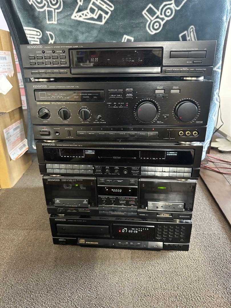 松*美様 ロキシー G5 KENWOOD オーディオシステム 5コンポーネント KENWOODケンウッドROXY J5ロキシー システムコンポ 中古 動作品【本体