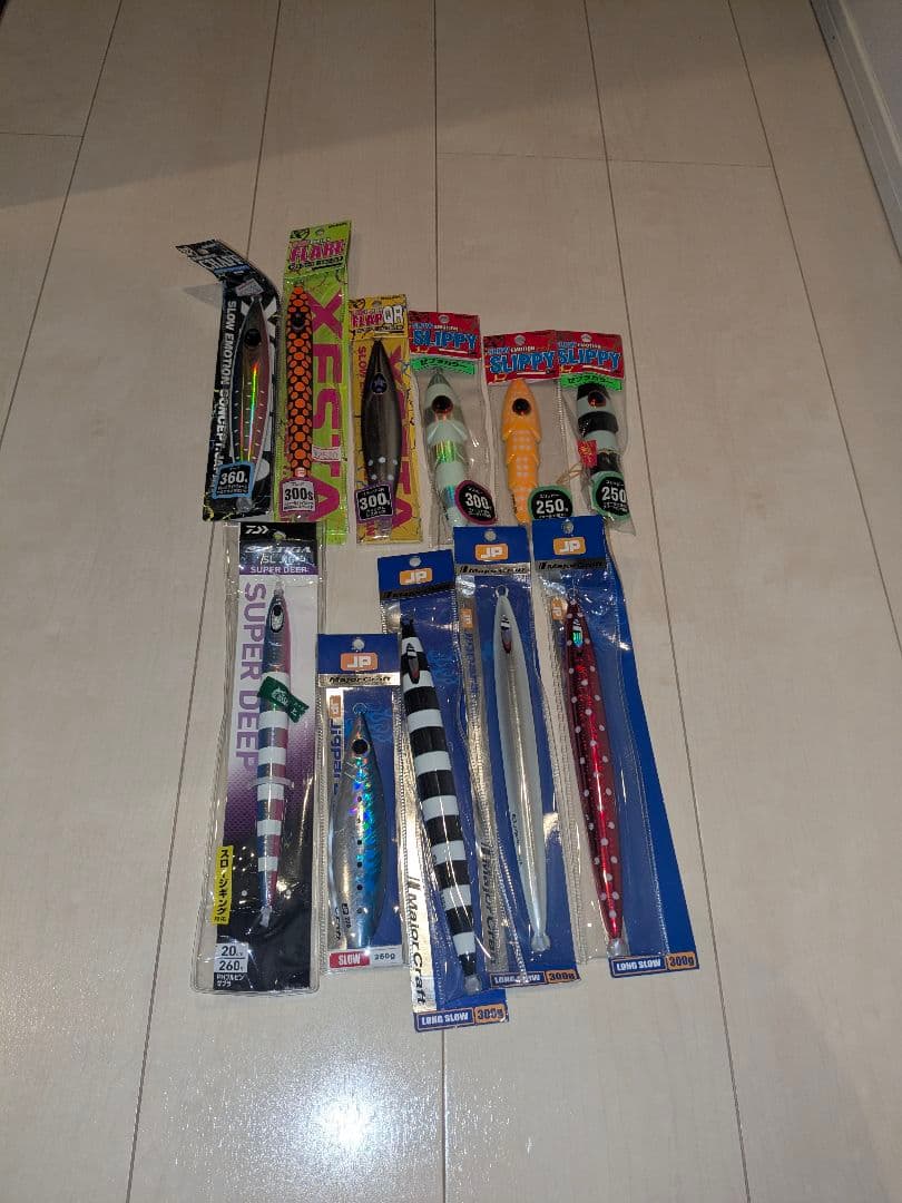 メタルジグセット 250g-300g 釣り用品 ファットスロースキップ タイプB 300g 単品 メタルジグ ジギング