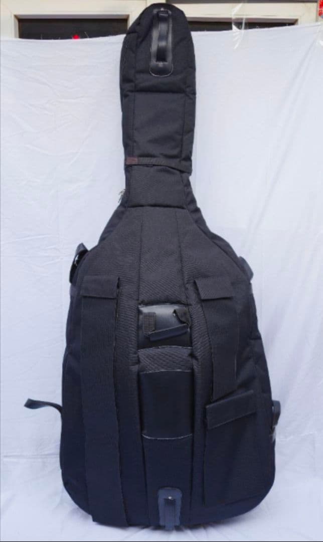 コントラバスバッグ 厚手 ブラック 4/4サイズ