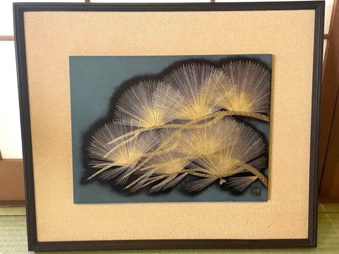 J*0様 【60年以上前の作品】角野岩次「寿松」輪島塗 沈金アート - メルカリ