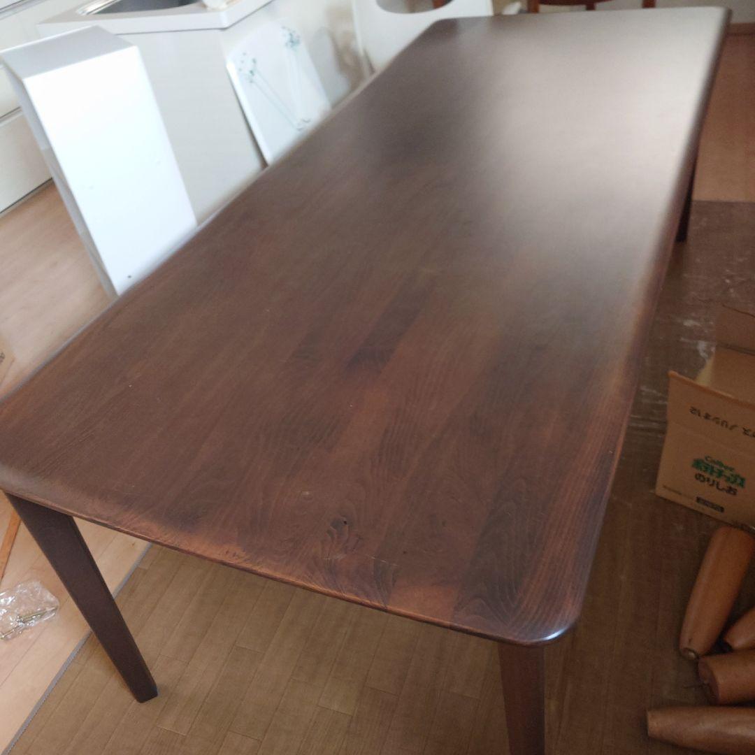 ダークブラウン木製ダイニングテーブル 約200cm x 85cm 楽天市場】ダイニングテーブル ダークブラウンの通販
