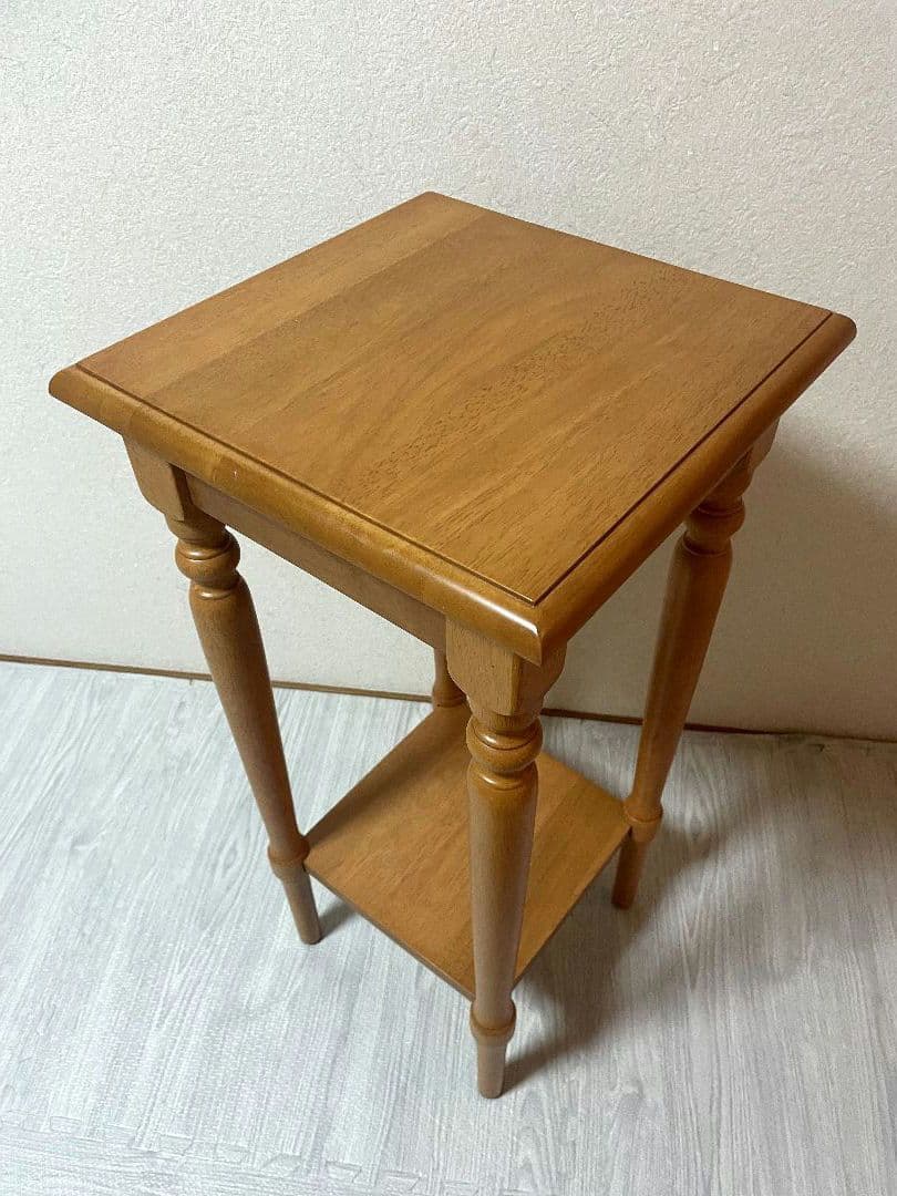 飛騨産業 キツツキ 木製 電話台 花台棚 台 シンプル ビンテージ