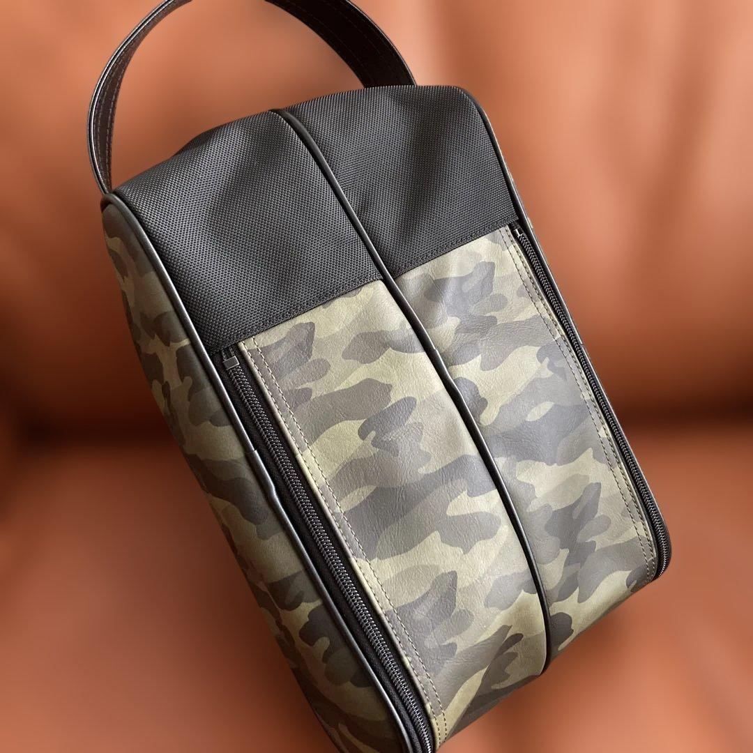 超美品】BARNEYS NEW YORK ゴルフシューズケース 迷彩カモフラ柄