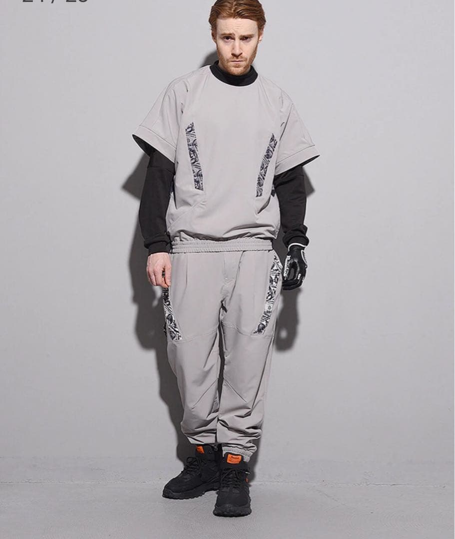 72,600RUSSELUNO/M】中綿ナイロンセットアップ半袖ジョガーパンツ