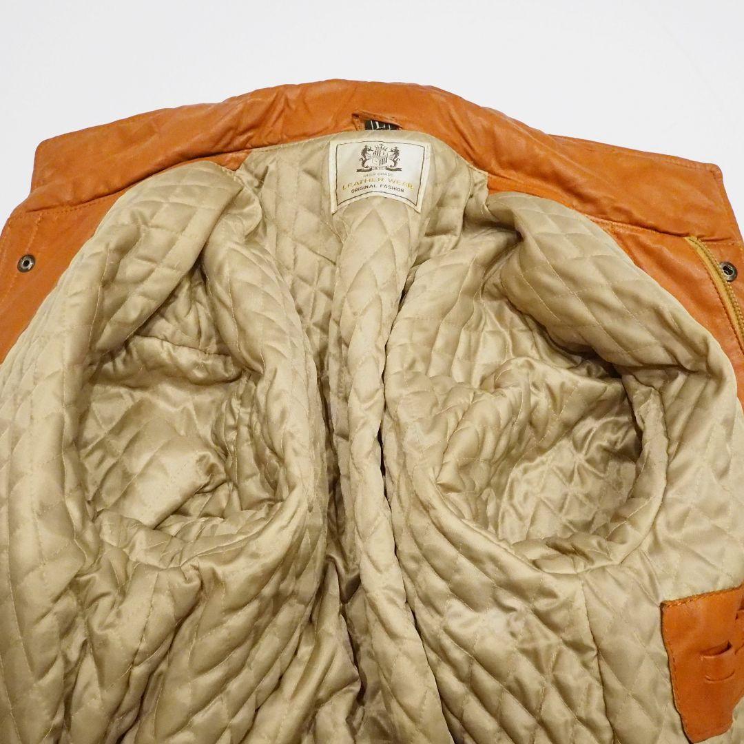 良品】リアルレザージャケット 裏キルティング 本革 ヴィンテージ L