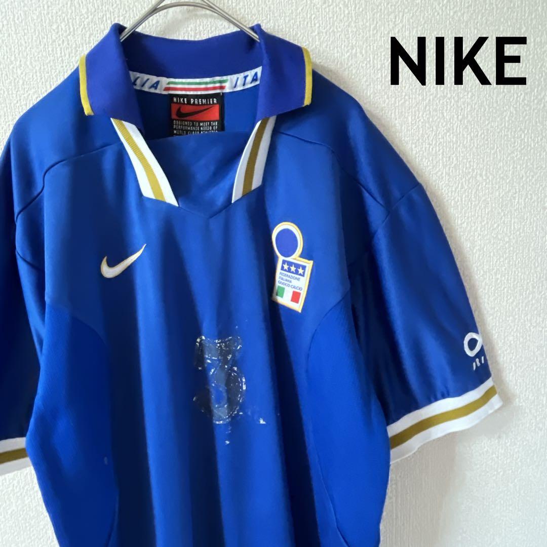 F1 イタリア代表ユニフォーム90年代サッカー3番マルディーニナイキ製M