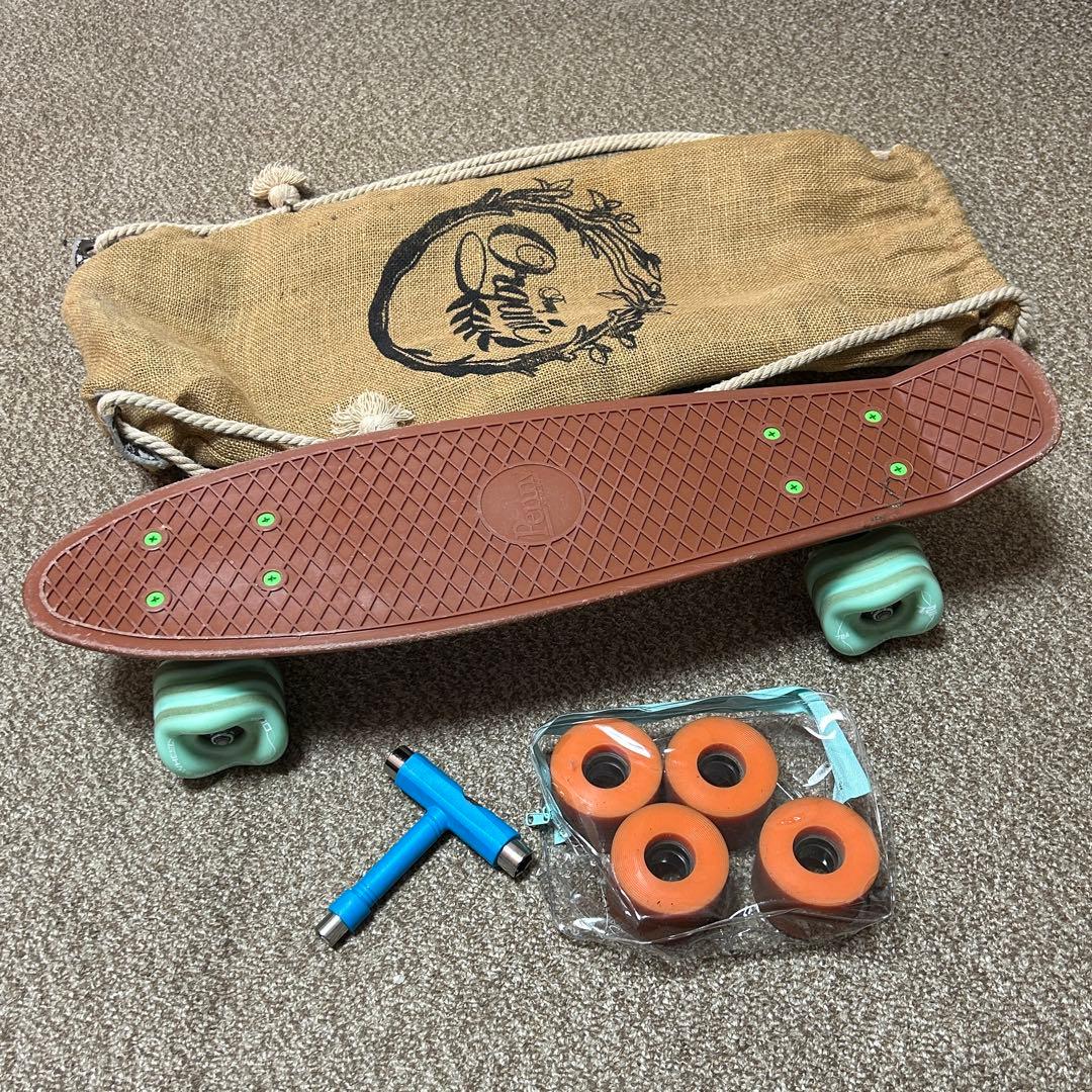 penny 22inch ブラウン+ シャークウィール72mm + おまけ - メルカリ