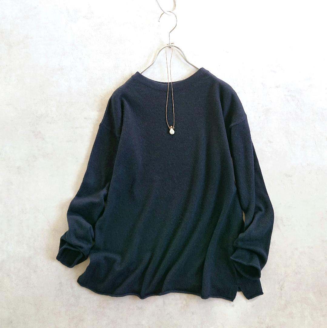 GALERIE VIE カシミヤ100％ ニット 紺 ネイビー 上質ボトルネック