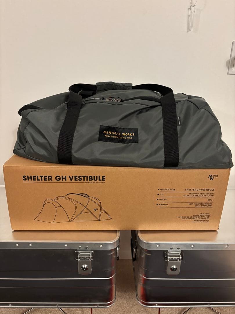 MINIMAL WORKS シェルターGH ベスティビュール　チャコール SHELTER GH(HERITAGE) VESTIBULE/CHARCOALシェルターGH(ヘリテージ