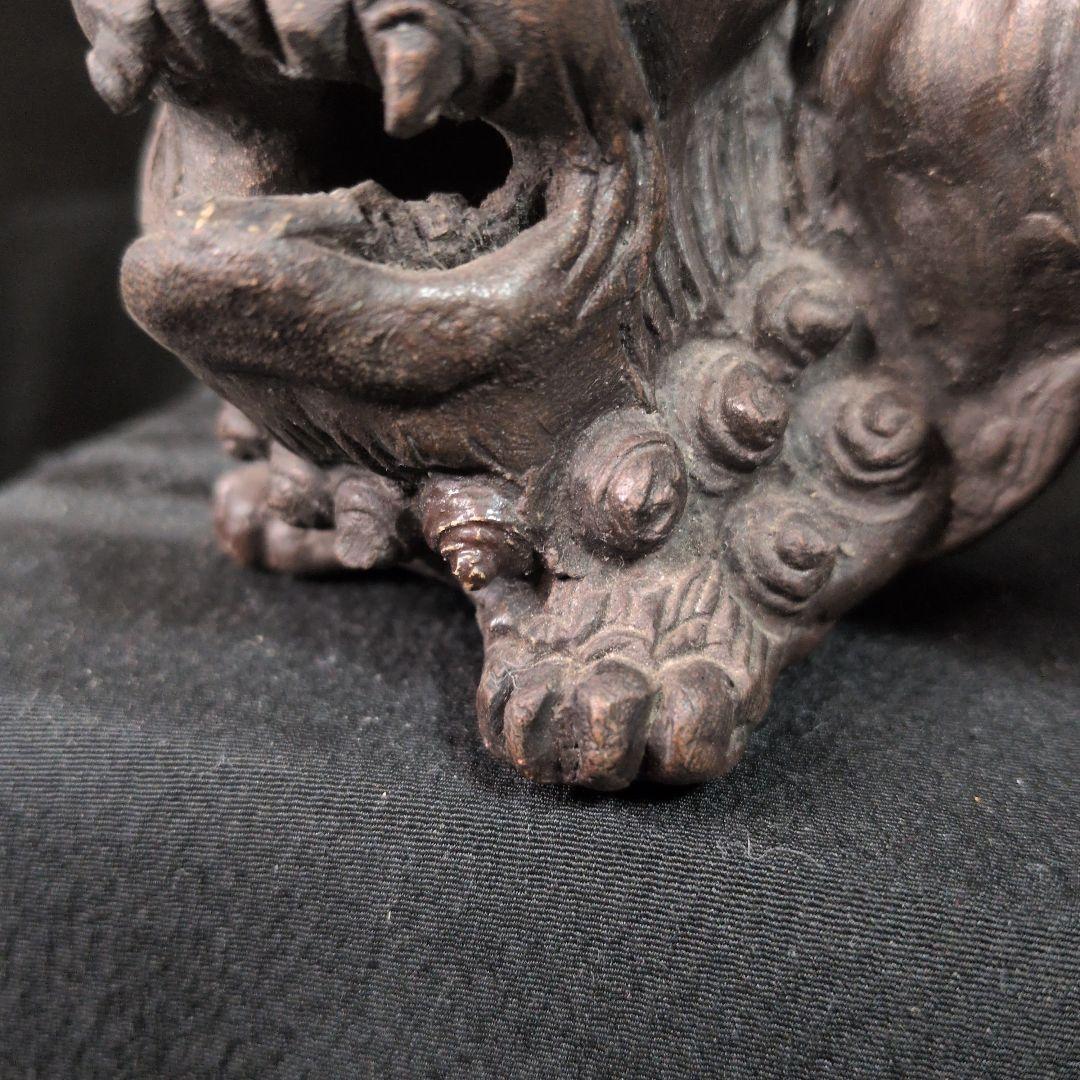 縁起物☆威風堂々☆備前焼☆狛獅子☆獅子☆骨董品 古美術 - メルカリ
