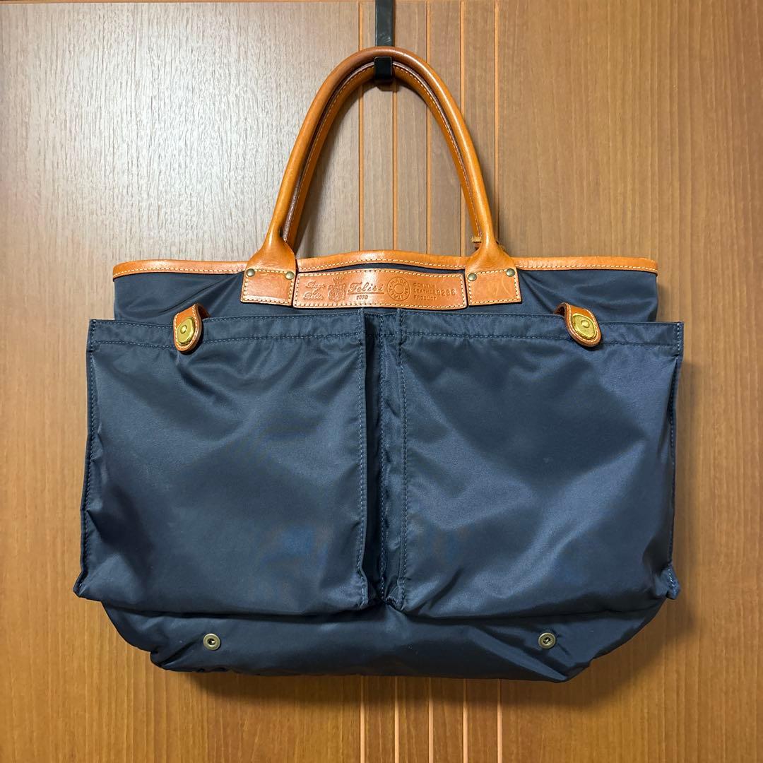 Felisi フェリージ 9236/DS トートバッグ ネイビーブラウン レザー Felisi（フェリージ） トートバッグ 9236 DS レディース ヘルメット