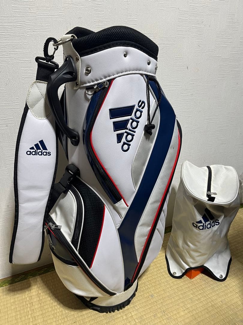 稀少品！ アディダス adidas キャディーバック 9型 フードカバー付属