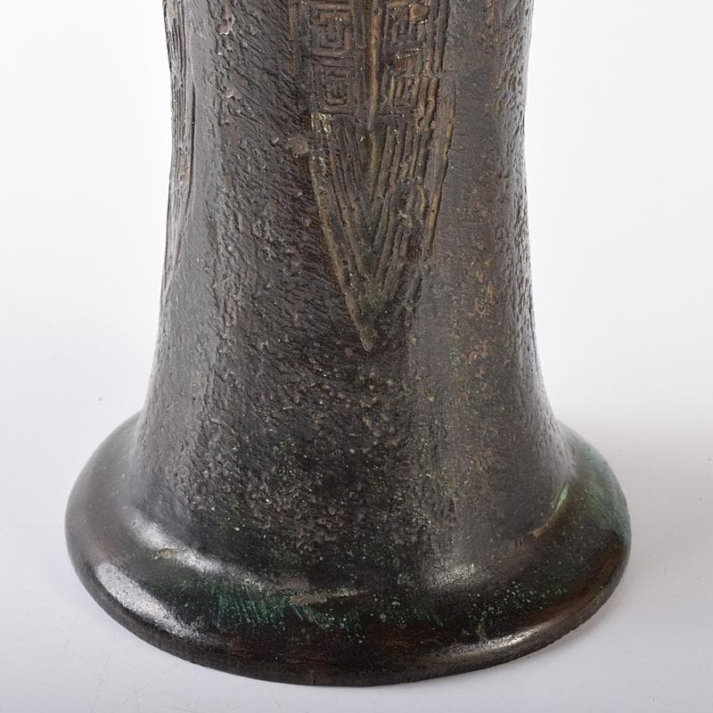 中国 古銅 漢詩饕餮文 双耳瓶 時代箱付 M R8223B - メルカリ