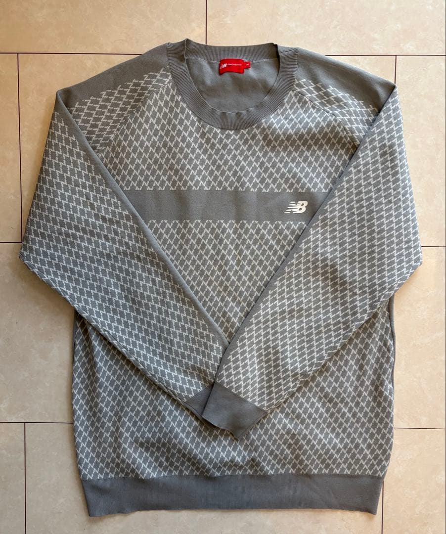 New Balance golfグレー ダイヤモンドパターン セーター New Balance golfグレー ダイヤモンドパターン セーター - メルカリ